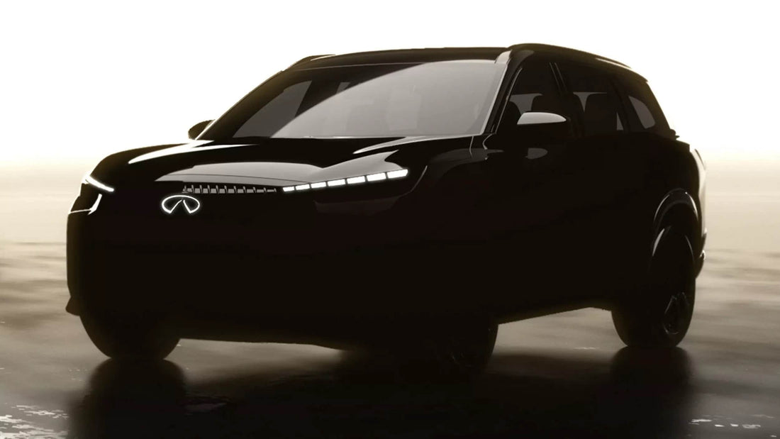 The new QX60 will make its appearance this year, the pure electric SUV remains mysterious, and Infiniti releases teaser images of three new models.
