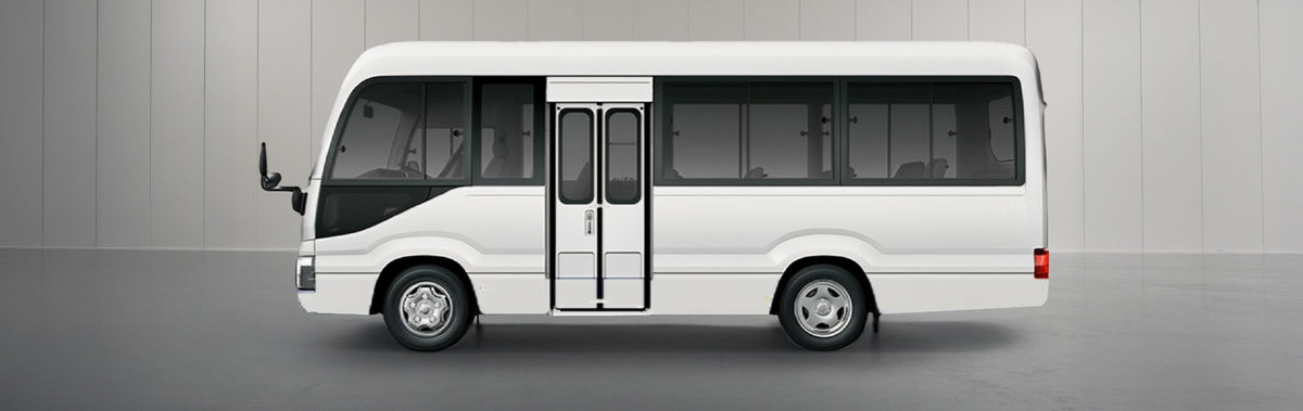 2025 Toyota Coaster 2.7L Fuel 5MT RWD 23-seater minibus exterior photo for China car export
