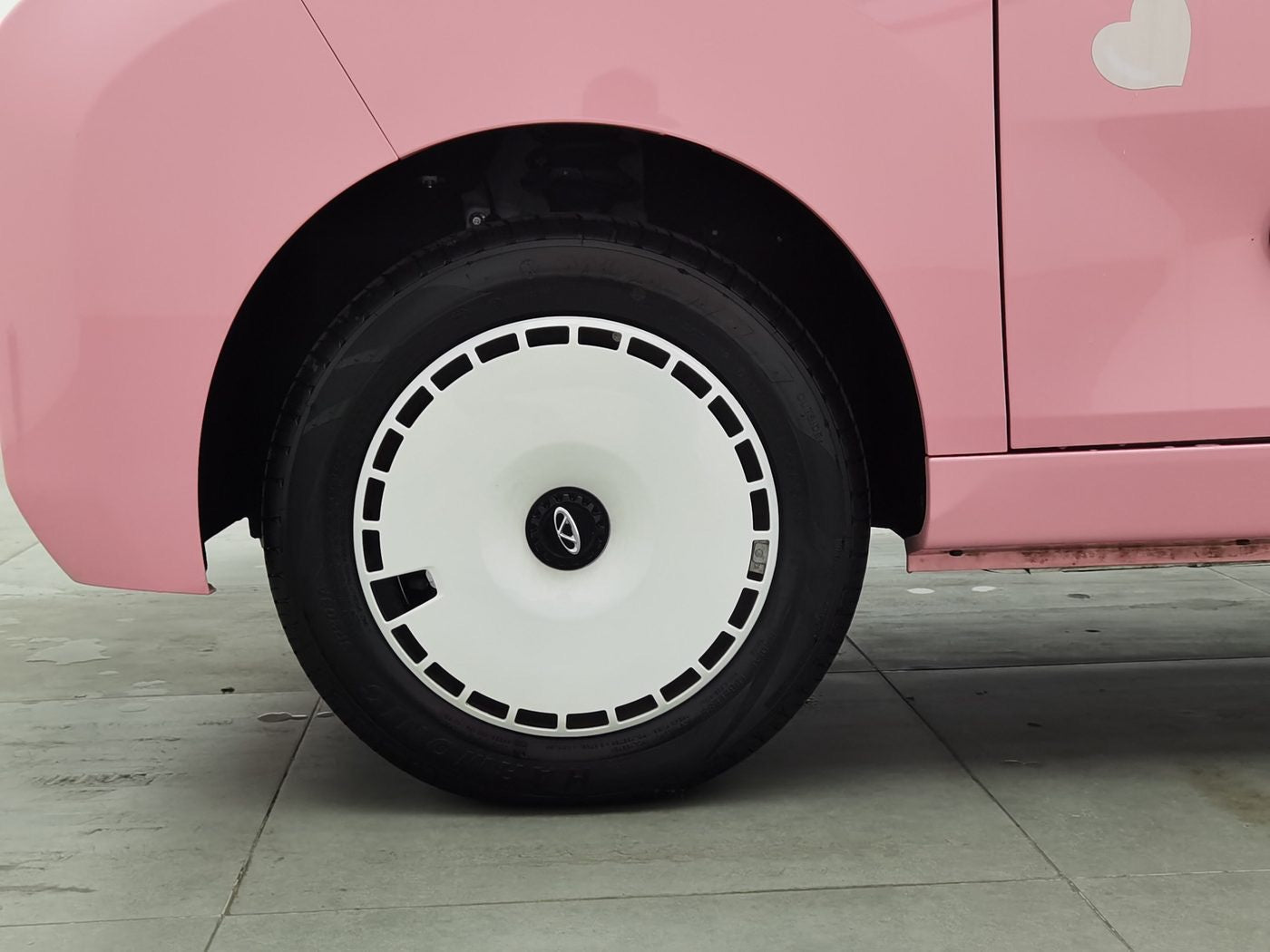Used Chery eQ1 Ice Cream 2022 "Peach Joy" Pure Electric side view for China car export
